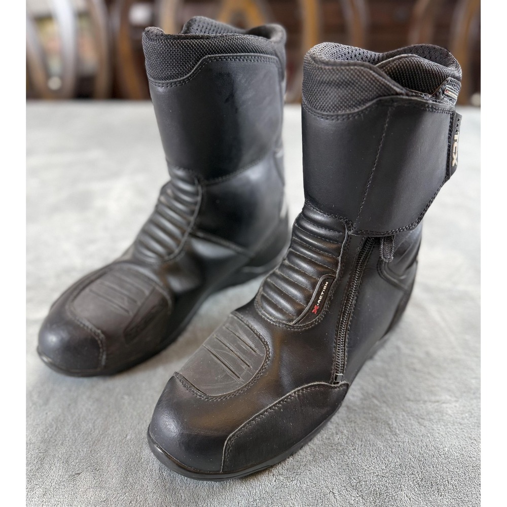 TCX X-Action Touring Motorcycle Boots Mens US 7 EU 40 Black CE EN13634 7142W
